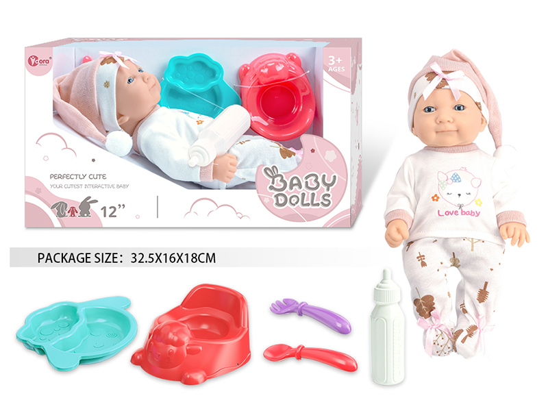 12 Inch Fully Vinyl Newborn Baby Doll