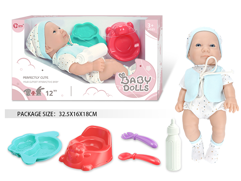 12 Inch Fully Vinyl Newborn Baby Doll