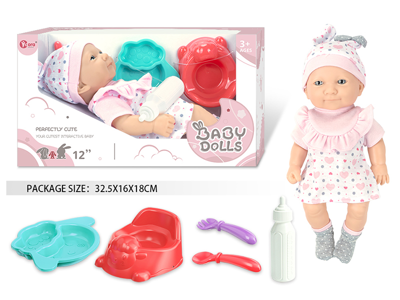 12 Inch Fully Vinyl Newborn Baby Doll