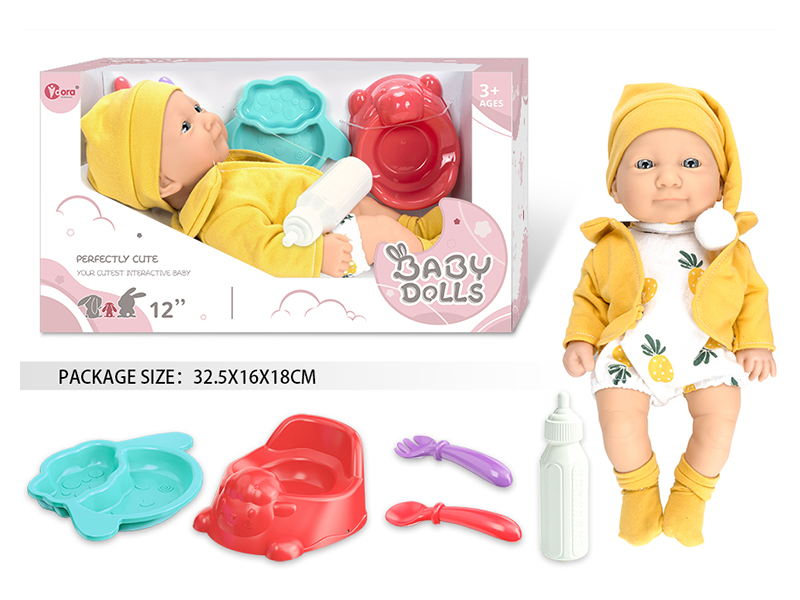 12 Inch Fully Vinyl Newborn Baby Doll