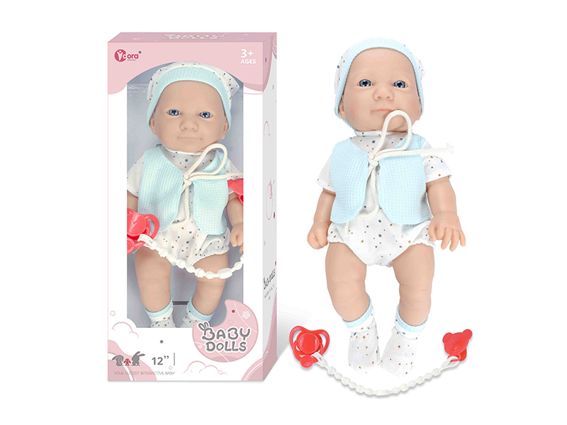 12 Inch Fully Vinyl Newborn Baby Doll