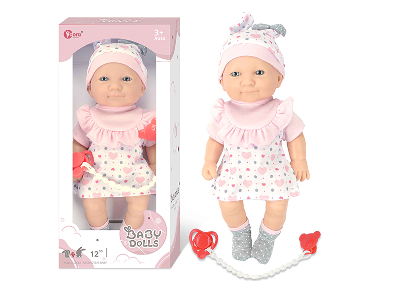 12 Inch Fully Vinyl Newborn Baby Doll