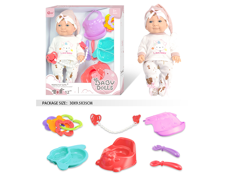 12 Inch Fully Vinyl Newborn Baby Doll