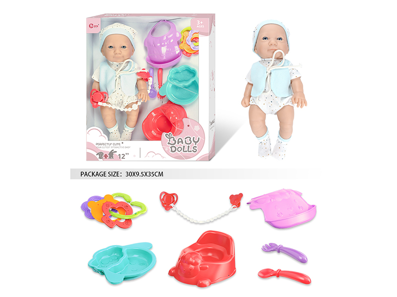 12 Inch Fully Vinyl Newborn Baby Doll
