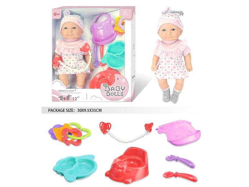 12 Inch Fully Vinyl Newborn Baby Doll