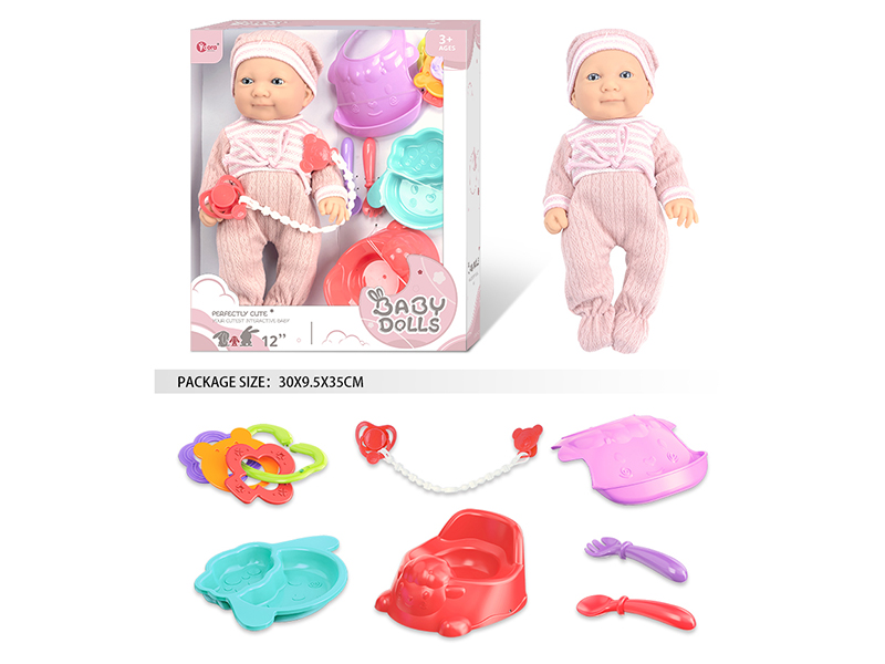 12 Inch Fully Vinyl Newborn Baby Doll