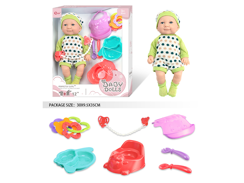 12 Inch Fully Vinyl Newborn Baby Doll