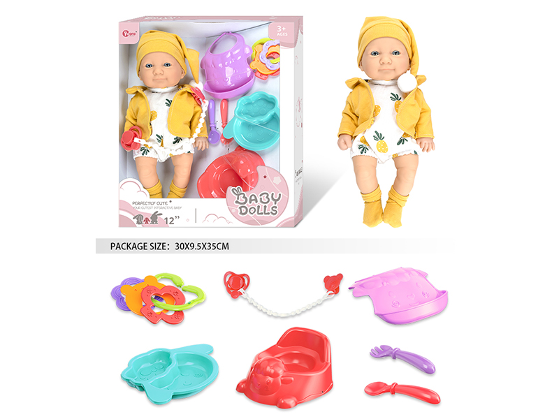 12 Inch Fully Vinyl Newborn Baby Doll