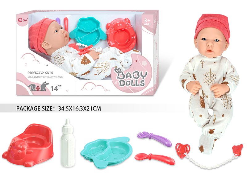 14 Inch Fully Vinyl Newborn Baby Doll