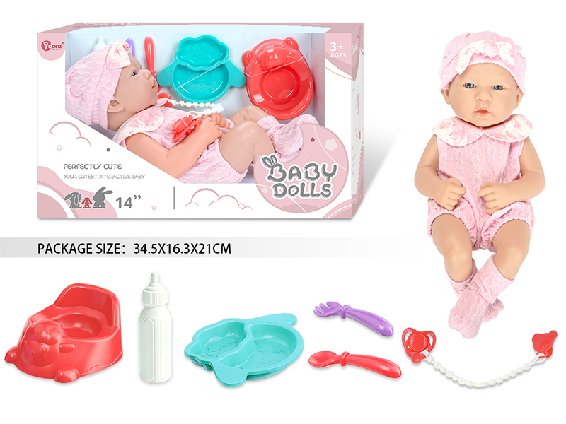 14 Inch Fully Vinyl Newborn Baby Doll