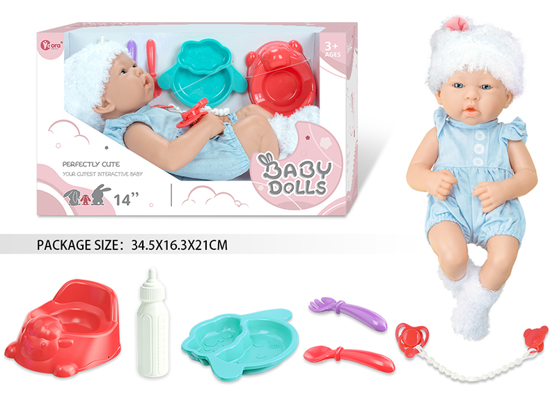 14 Inch Fully Vinyl Newborn Baby Doll