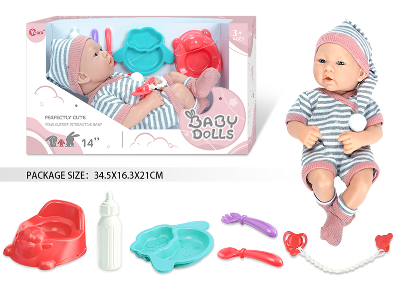 14 Inch Fully Vinyl Newborn Baby Doll