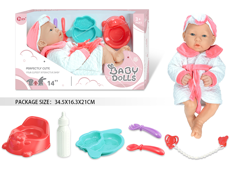 14 Inch Fully Vinyl Newborn Baby Doll