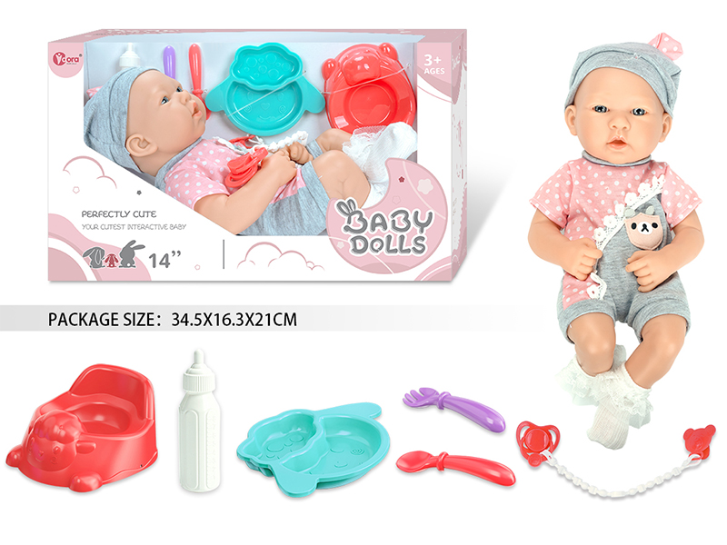 14 Inch Fully Vinyl Newborn Baby Doll