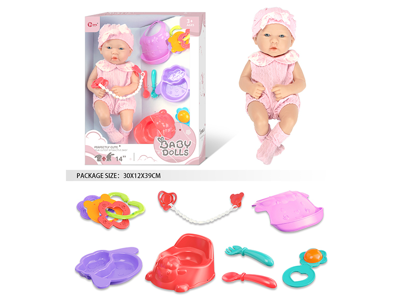 14 Inch Fully Vinyl Newborn Baby Doll