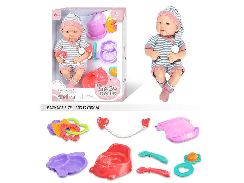 14 Inch Fully Vinyl Newborn Baby Doll