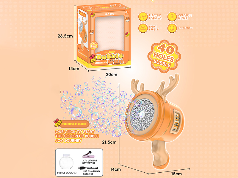 40 Hole Deer Electric Bubble Gun