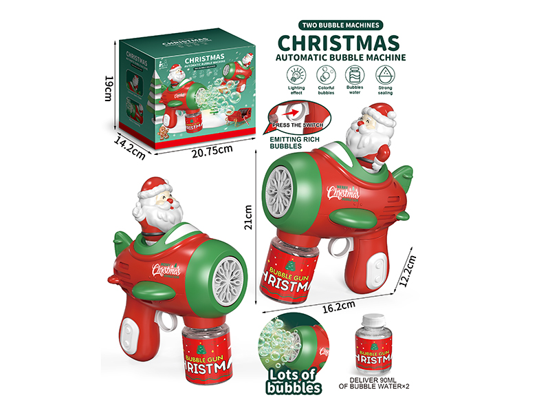Full Automatic Santa Claus Bubble Machine(Two Guns)