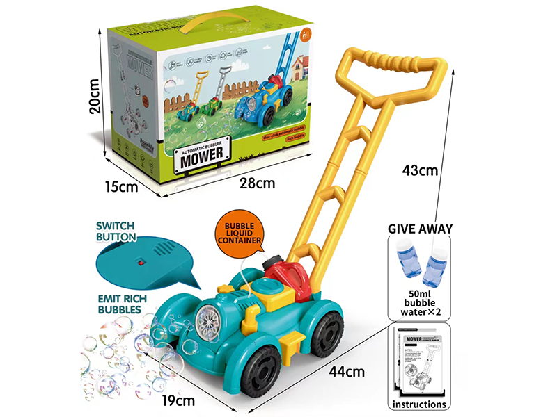 Full Automatic Bubble Mower(2*50ML Bubble Water)