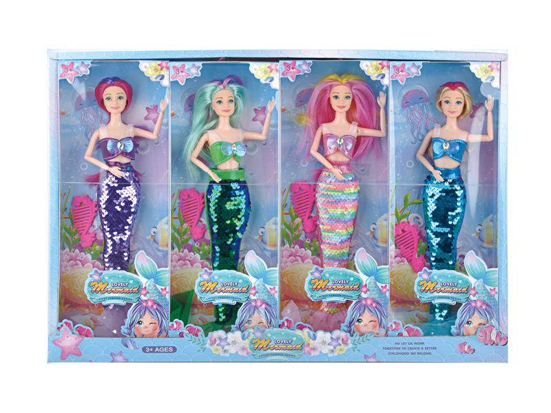 14 Inch 9 Joint Solid Body Mermaid Doll Series