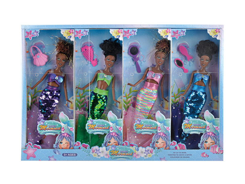 14 Inch 12 Joint Solid Body Mermaid Doll Series