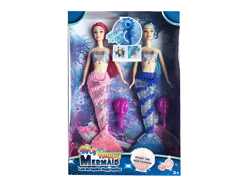 14 Inch Solid Double Mermaid Doll Series
