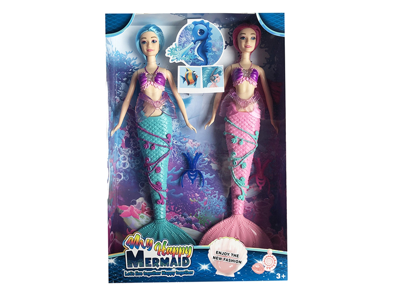 14 Inch Solid Double Mermaid Doll Series