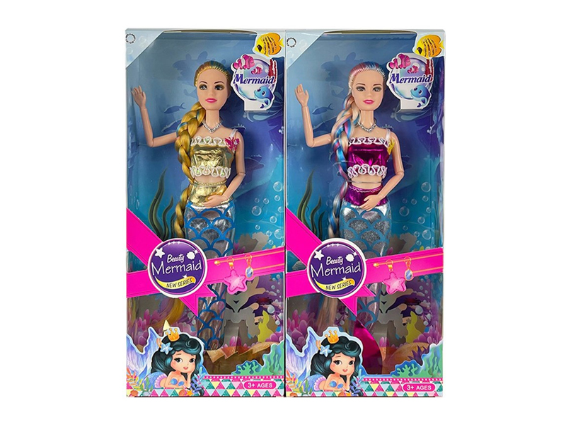 11.5-Inch 9-Joint Solid Mermaid Doll Series