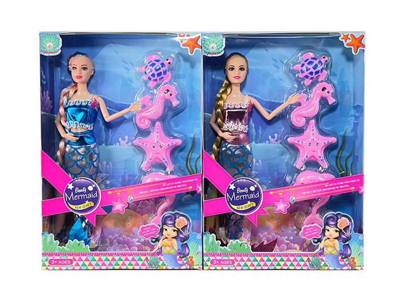 11.5-Inch 9-Joint Solid Mermaid Doll Series