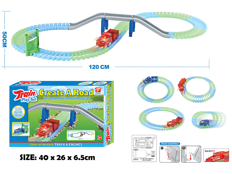 Glow-In-The-Dark B/O Rail Car