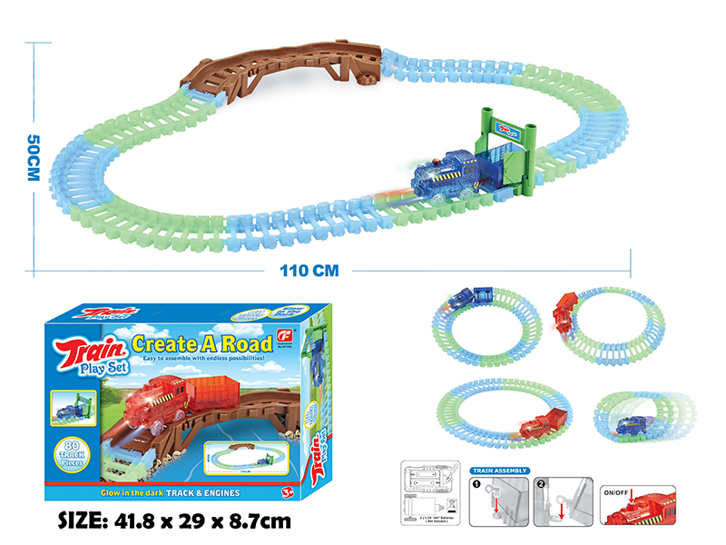 Glow-In-The-Dark B/O Rail Train