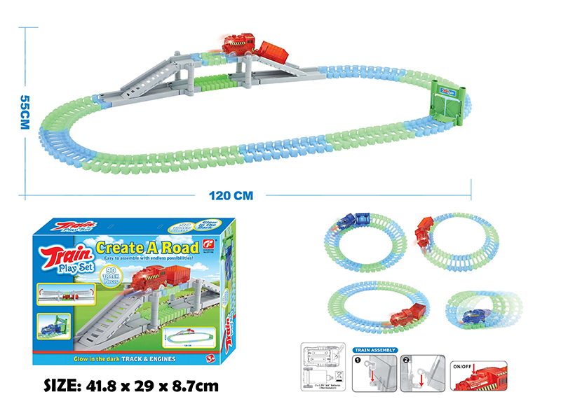 Glow-In-The-Dark B/O Rail Train