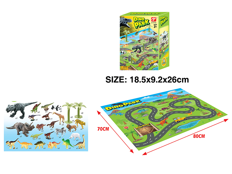 Dinosaur Set With Map
