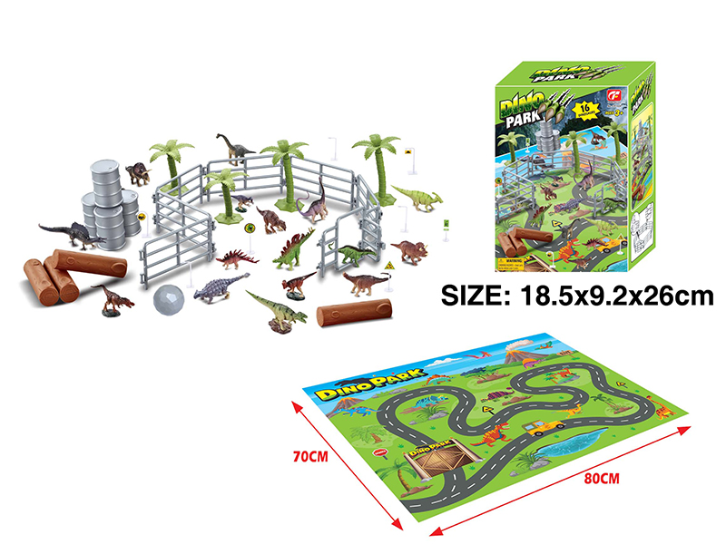 Dinosaur Set With Map