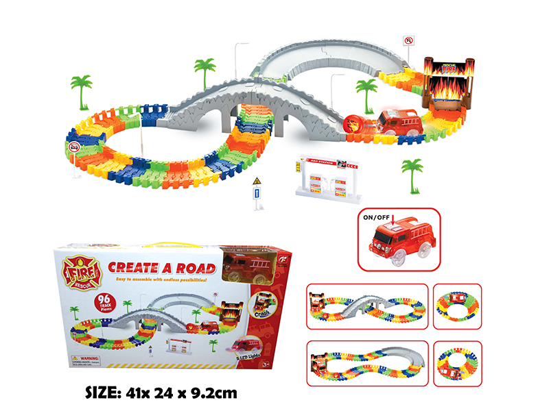 Fire Rescue Series B/O Rail Car