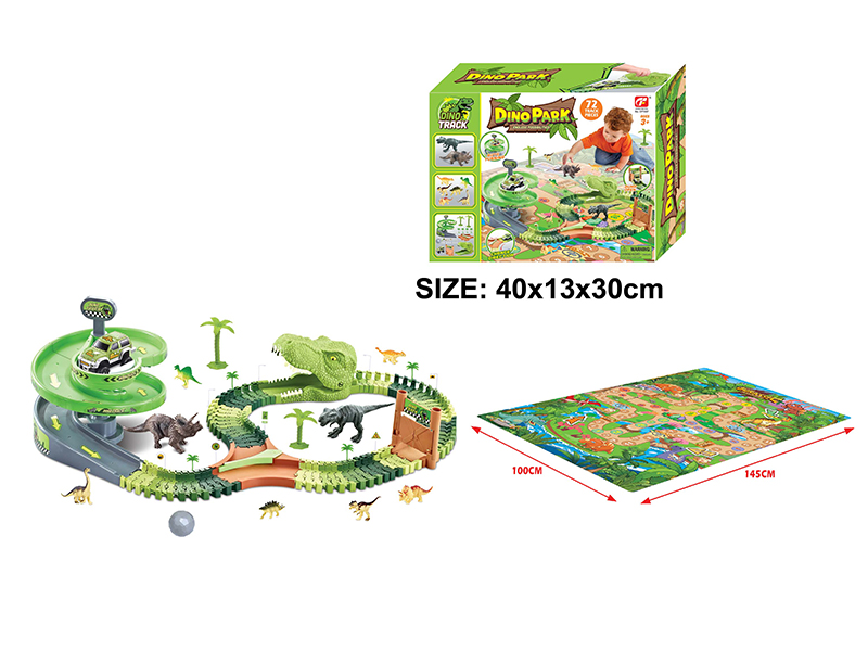 Dinosaur Park B/O Rail Car With Map