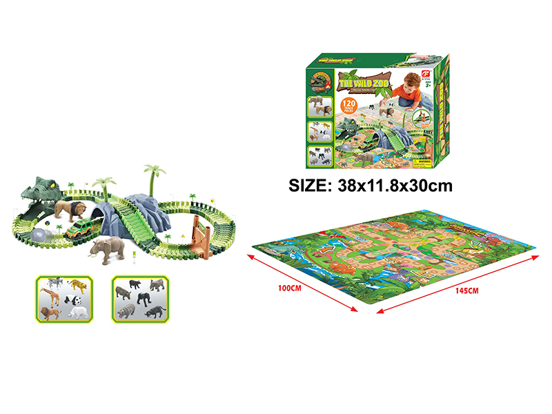 The Wild Zoo B/O Rail Car With Map
