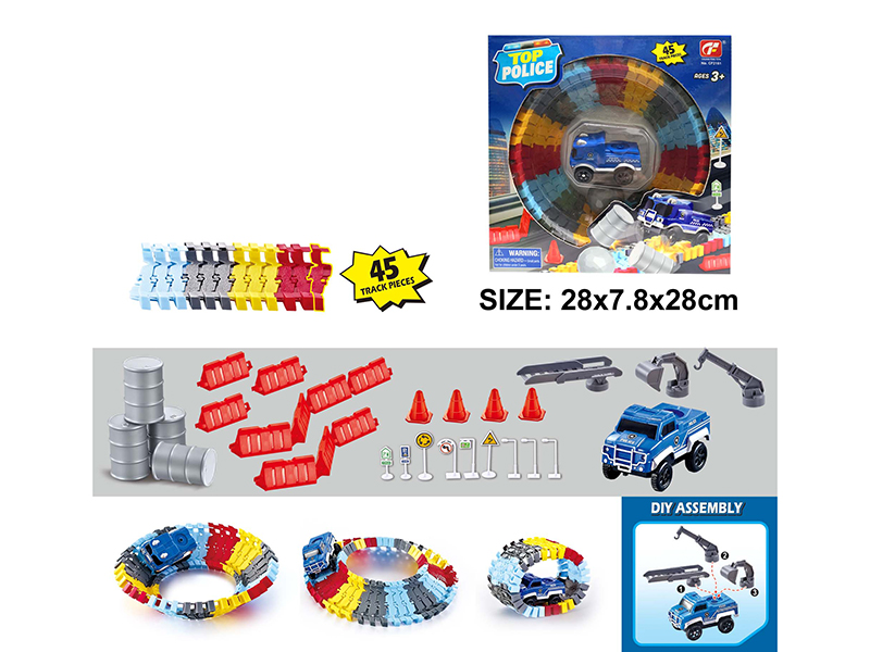 B/O Police Car Track Set