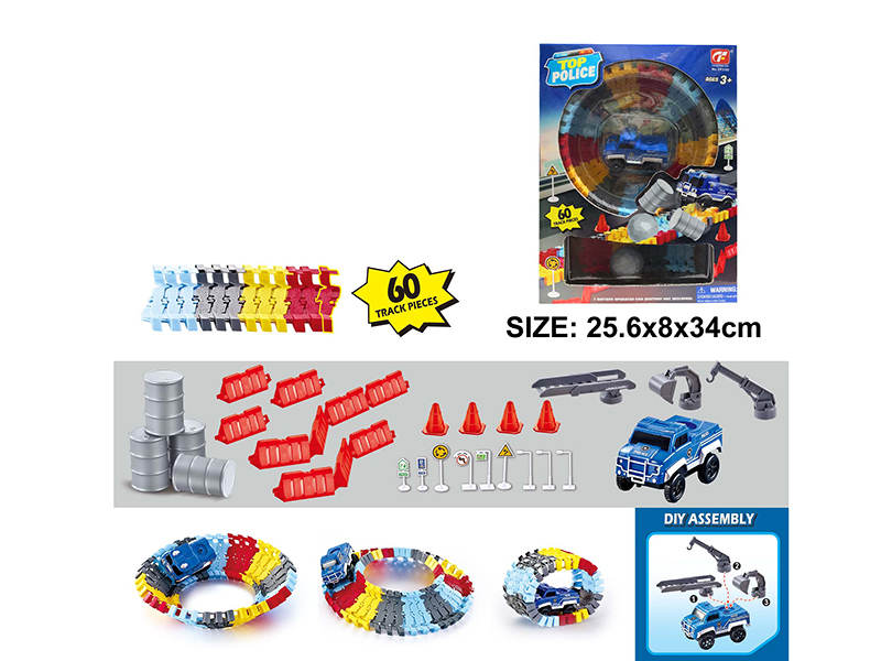 B/O Police Car Track Set