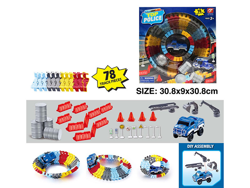 B/O Police Car Track Set