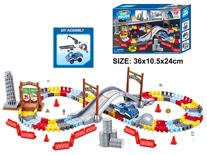 B/O Police Car Track Set
