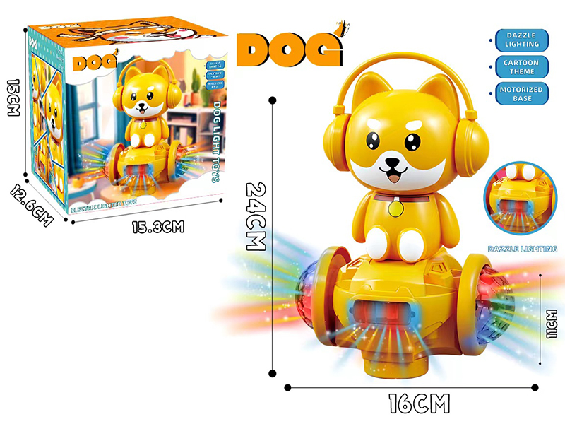 B/O Go And Bump Dog With Colorful Lights