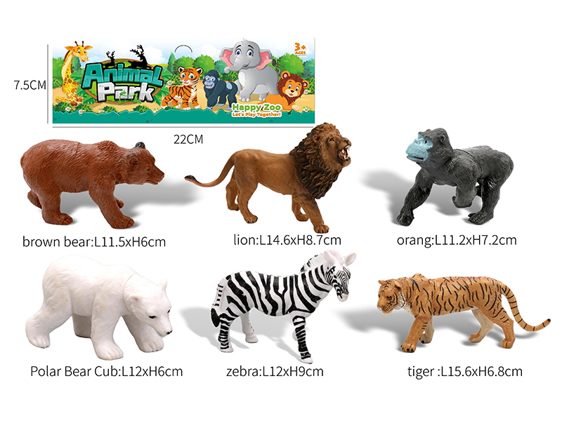 Wild Animals 6PCS