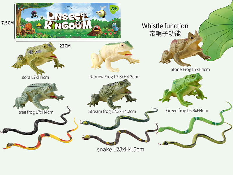 Simulated Snake, Frogs 12pcs