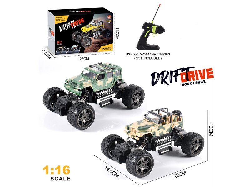 1:16 4CH R/C Jeep/Wrangler Camo Climbing Vehicle