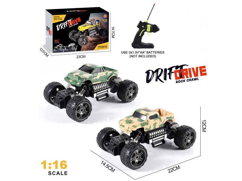 1:16 4CH R/C Toyota Pickup/Hummer Pickup Camo Climbing Vehicle