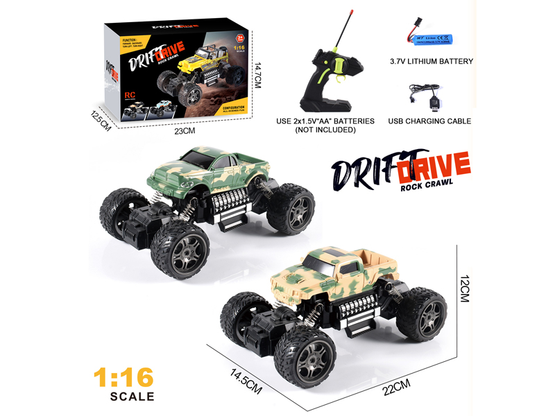 1:16 4CH R/C Toyota Pickup/Hummer Pickup Camo Climbing Vehicle