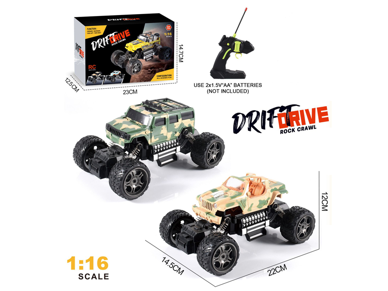 1:16 4CH R/C Hummer Jeep/Dodge Camo Climbing Vehicle