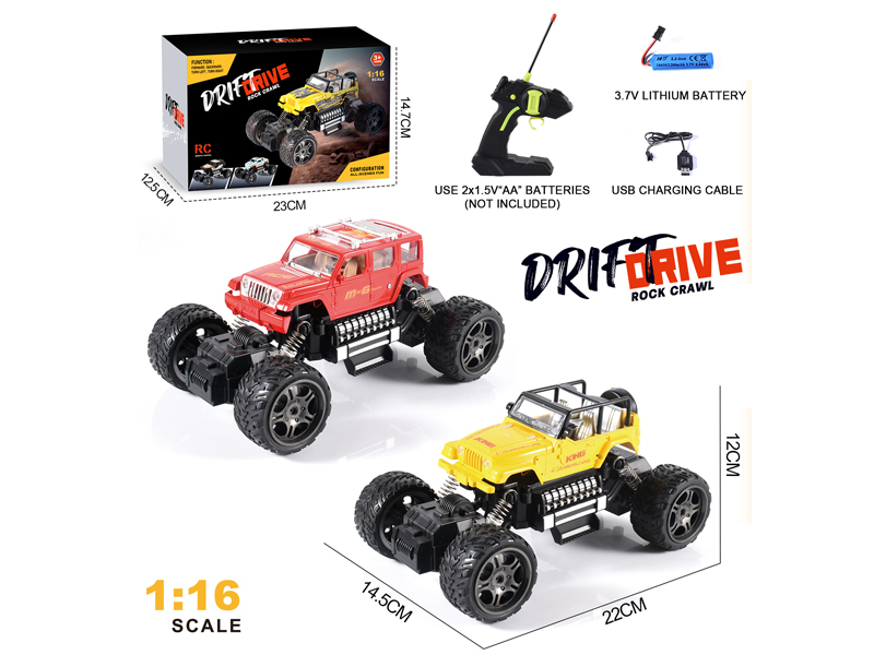 1:16 4CH R/C Jeep/Wrangler Simulated Climbing Vehicle