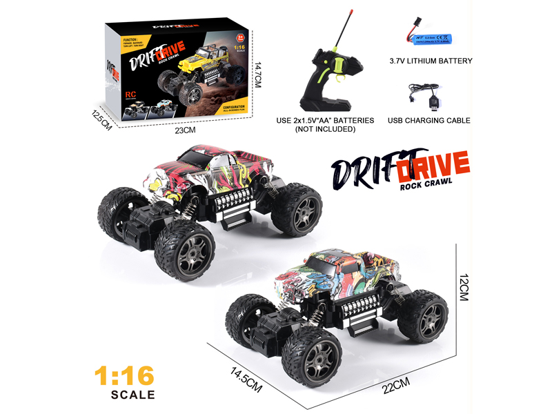 1:16 4CH R/C Toyota Pickup/Hummer Pickup Graffiti Climbing Vehicle